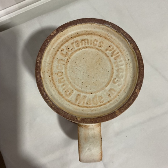 Dunoon Scotland Stoneware Coffee Mug Cup Vintage Textured Graphic 9.5 oz 5” - Picture 5 of 6